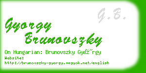 gyorgy brunovszky business card